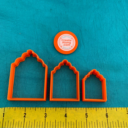 Scalloped Shrine polymer clay cutter set earrings jewelry pendants art - Create Along 