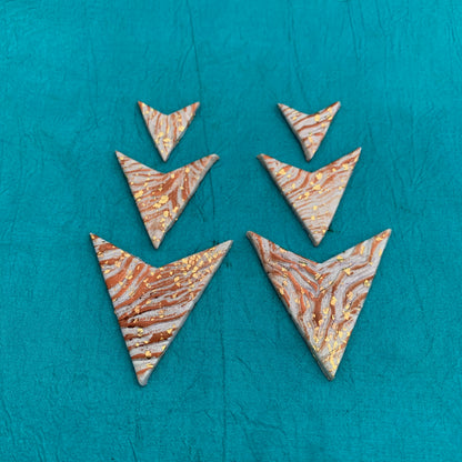 Arrow Head shape Jewelry Sized set of 3 polymer clay Cutters - Create Along 