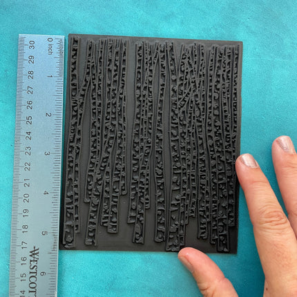 RIVER Rubber Stamp Ink Jumbo Texture Sheet for polymer clay gelli plate printing scrapbooking jewelry making mixed media art - Create Along 