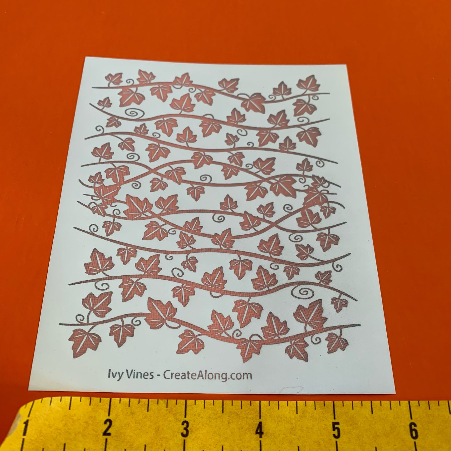Silk Screen Ivy Vines leaves botanical Stencil For Polymer Clay fairy