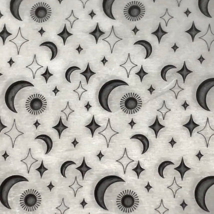 Sparkle Sky stars moons Rubber Stamp Texture Sheet Mat for polymer clay metal clay mixed media art - Create Along 