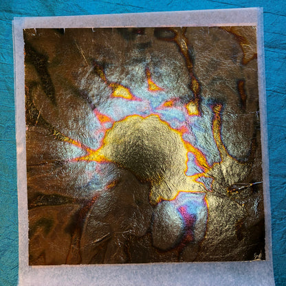 Simple Sheets easy to use 5 colors Metallic Leaf patent transfer Foils for Polymer Clay & Mixed Media - Create Along 