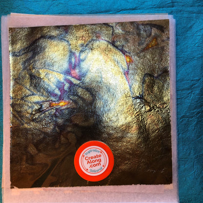 Simple Sheets easy to use 5 colors Metallic Leaf patent transfer Foils for Polymer Clay & Mixed Media - Create Along 