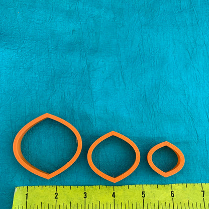 Wide Diamond Marquis polymer clay cutter set jewelry earrings pendant small sharp clay cutters - Create Along 