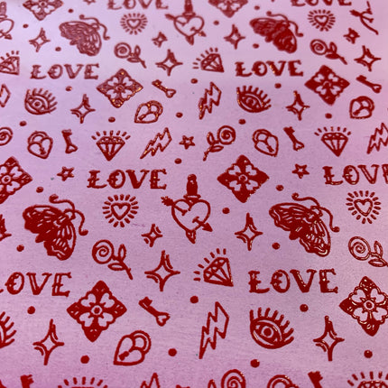 Love Rocks Valentines Day Luna Moth, Hearts Dagger polymer clay Silkscreen Stencil Crafting earrings Art Jewelry - Create Along 