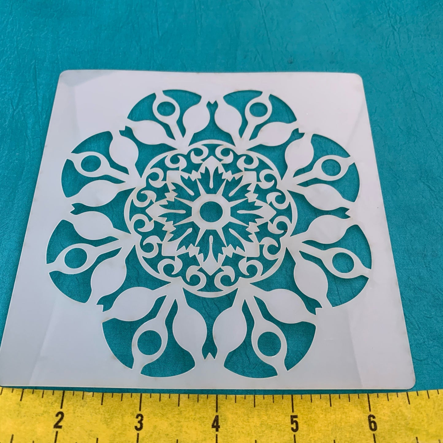 Mylar Mandala #02 Mylar Stencil texture sheet for polymer clay earrings art jewelry mixed media