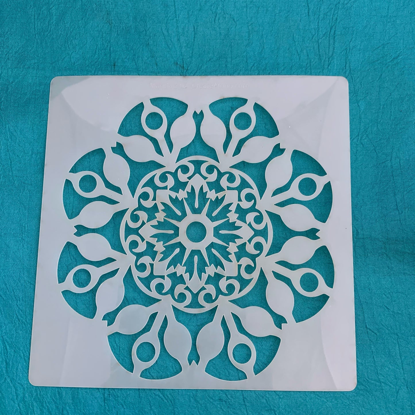 Mylar Mandala #02 Mylar Stencil texture sheet for polymer clay earrings art jewelry mixed media