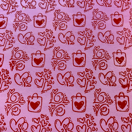 Love Delivered Heart Valentines Day Silkscreen Stencil Crafting, Polymer Clay, Art Jewelry, and Mixed Media - Create Along 
