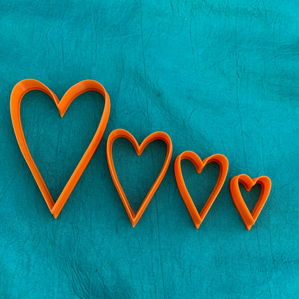 Long Hearts polymer clay cutter set basics earrings - Create Along 