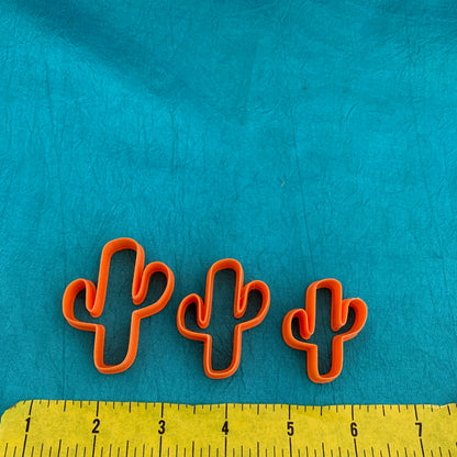 Cactus Succulent #1 set of 3 graduated cutters for polymer clay art jewelry earrings