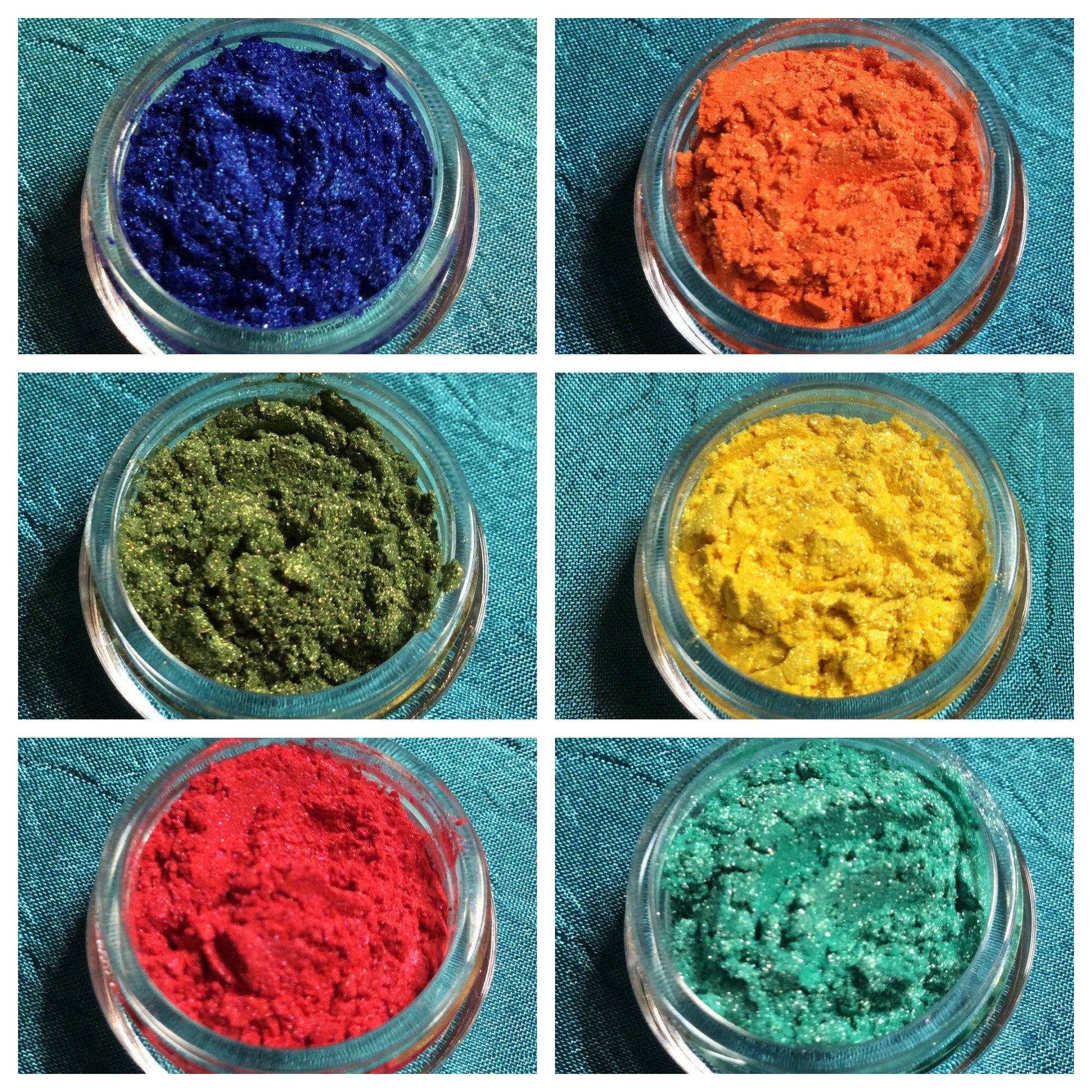 Pigments Mica Powders Summer Brights for Polymer Clay, Art Jewelry and Mixed Media color shimmer - Polymer Clay TV tutorial and supplies