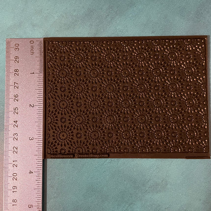 MexiFlowers Rubber Stamp Texture Sheet Mat for polymer clay metal clay mixed media art - Create Along 