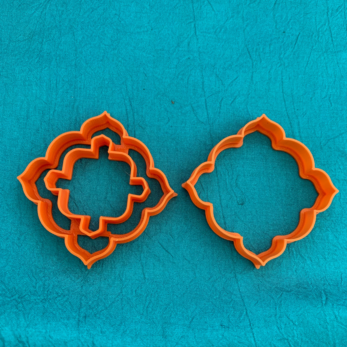 Large Imperial Set #1 with Frame Hole 2 Jewelry Sized polymer clay Cutters - Polymer Clay TV tutorial and supplies