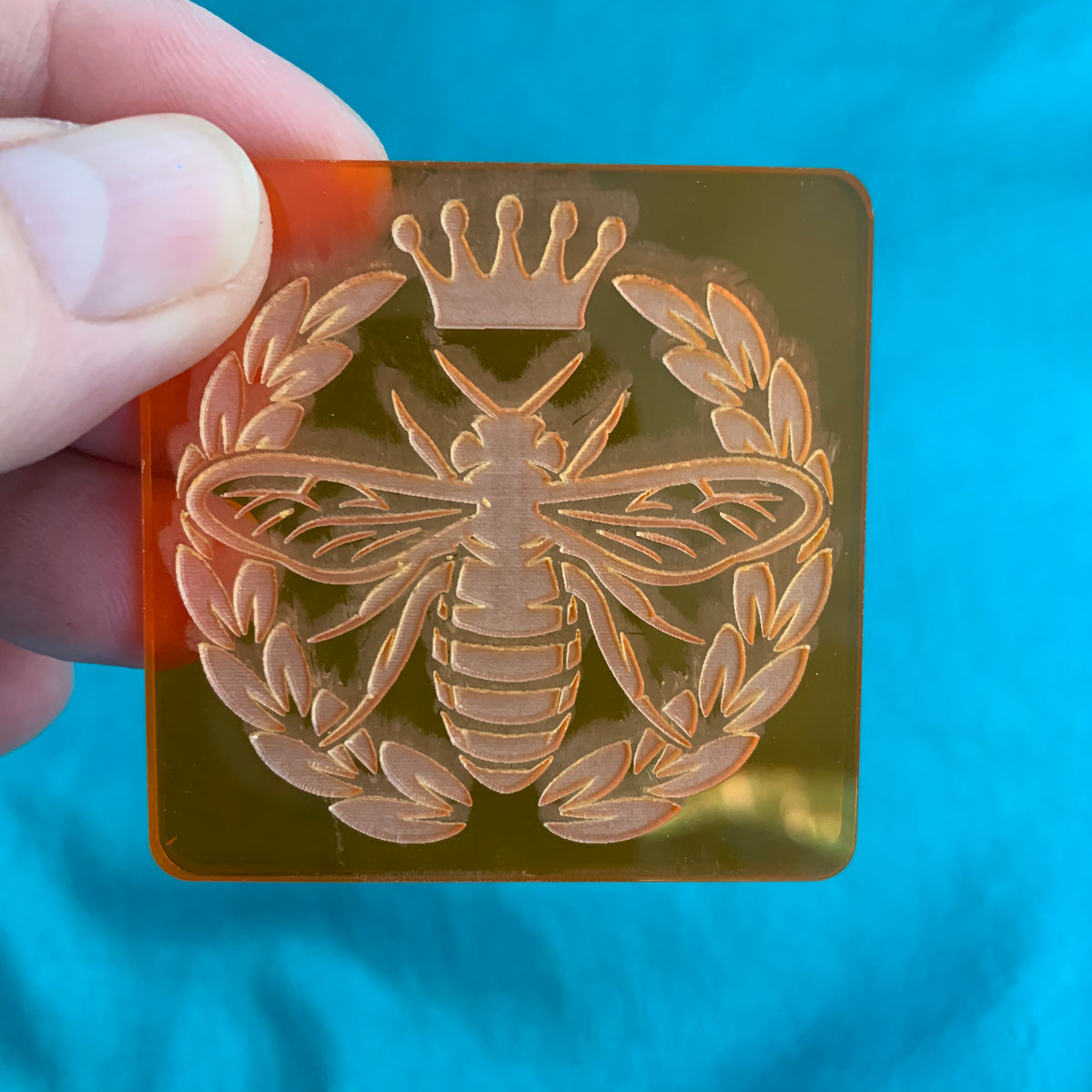 Set of 3 Cindi McGee Queen Bees Deco Disc stamps texture polymer clay art jewelry mixed-media