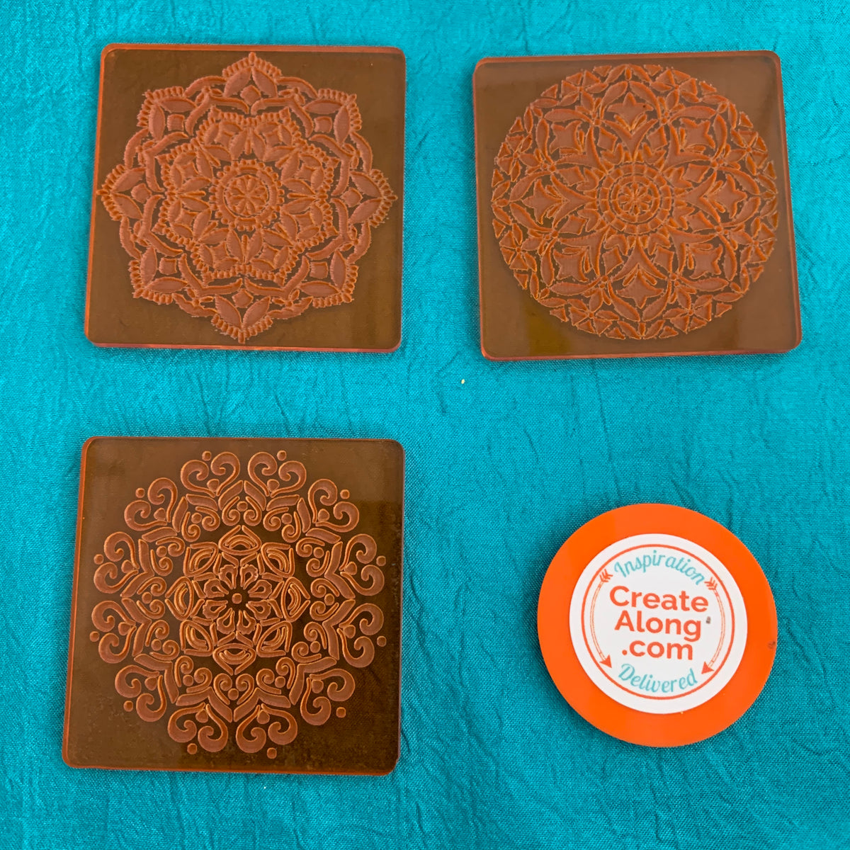 Deco Disc Stained Glass Tiles Stamp and Texture Pattern Designs for polymer clay
