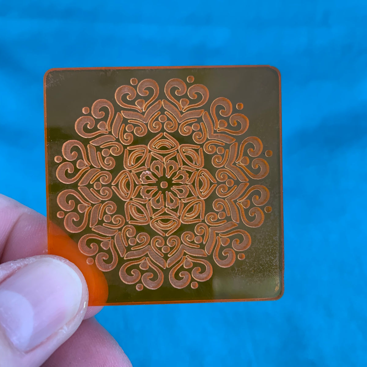 Deco Disc Stained Glass Tiles Stamp and Texture Pattern Designs for polymer clay