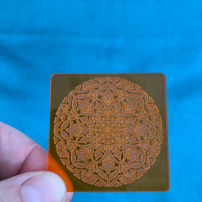 Deco Disc Stained Glass Tiles Stamp and Texture Pattern Designs for polymer clay