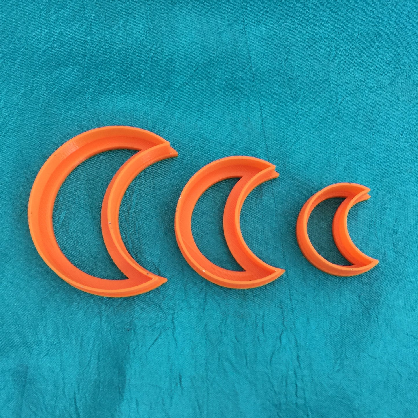 Graduated Crescent Moon Jewelry Sized set of 3 Cutters for Polymer Clay - Polymer Clay TV tutorial and supplies