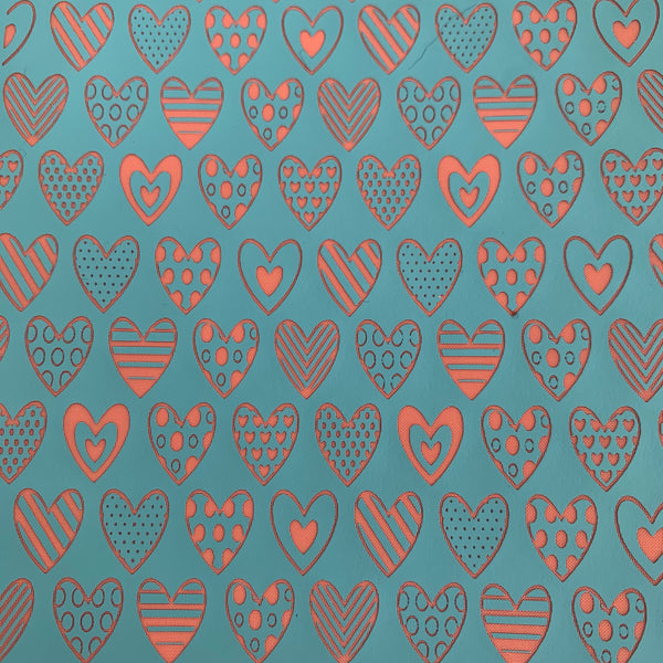 Silk Screen HeartDeco Stencil For Polymer Clay