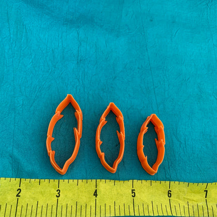 Feathers polymer clay cutter set jewelry earrings pendant small sharp clay earring cutters - Create Along 