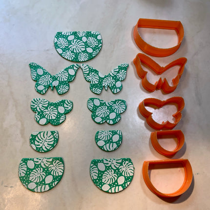 Lisa Pavelka Graduated Butterflies #2 designer Cutters for Polymer Clay Mixed Media jewelry - Create Along 