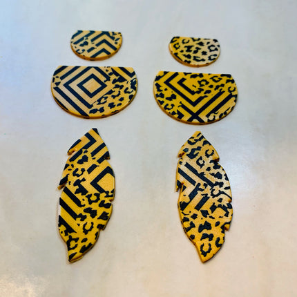 Feathers polymer clay cutter set jewelry earrings pendant small sharp clay earring cutters - Create Along 