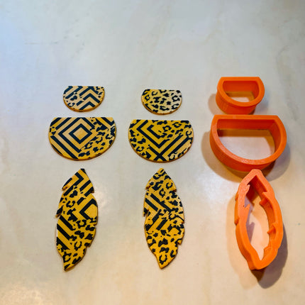 Feathers polymer clay cutter set jewelry earrings pendant small sharp clay earring cutters - Create Along 