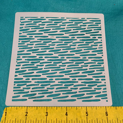 Stripey Mylar Stencil great for Polymer Clay Art Jewelry Mixed Media - Create Along 