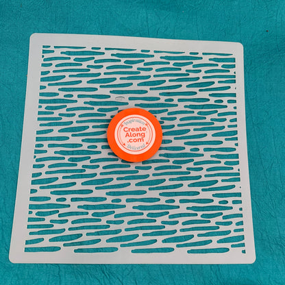 Stripey Mylar Stencil great for Polymer Clay Art Jewelry Mixed Media - Create Along 