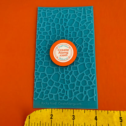 Rocky Road cobblestones Fairy door DIYTexture Mat Silicone rubber Stamp for polymer clay paper Gelli plate and resin - Create Along 