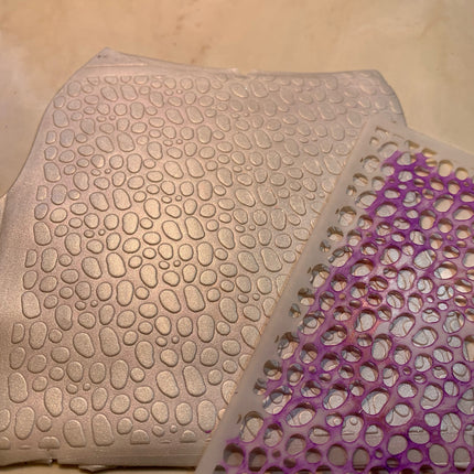 Spotty design Mylar Stencil great for Polymer Clay Art Jewelry Mixed Media - Create Along 