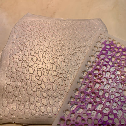 Spotty design Mylar Stencil great for Polymer Clay Art Jewelry Mixed Media - Create Along 
