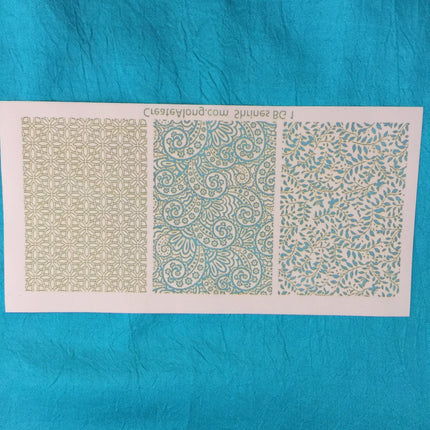 Silkscreen Stencil Shrines 1 3 Patterns For Crafting For Polymer Clay + Mixed Media - Create Along 