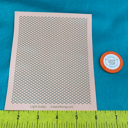 Silkscreen LIGHT Fish Scales Stencil Crafting, Polymer Clay, Art Jewelry, Mixed Media - Create Along 