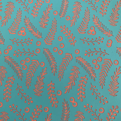 Silkscreen Stencil Botanical #2 For Polymer Clay And Mixed Media Overall Pattern - Create Along 