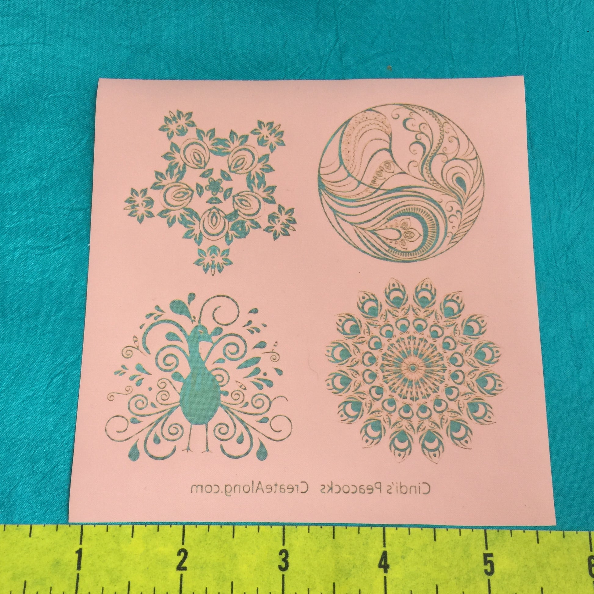 Silk Screen Cindi's Paisley Peacocks polymer clay stencil - Polymer Clay TV tutorial and supplies