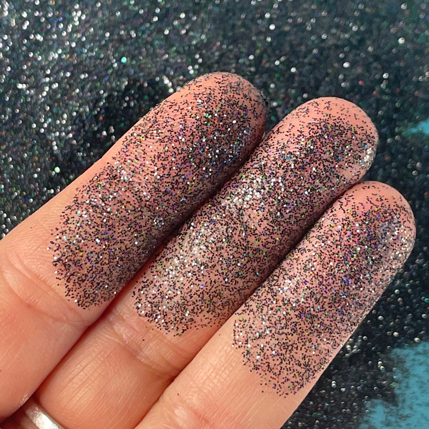 Toothless Fine Black Charcoal Holographic oil slick Glitter for pens candles earrings clay resin mugs slime tumblers nail art 2 oz