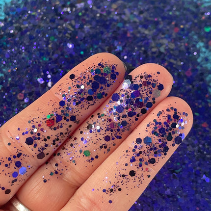 Purple Rain chunky holographic Glitter for pens candles earrings clay resin mugs slime tumblers nail art 2 oz - Create Along 