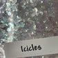 Icicles Ice Clear Holographic Chunky Glitter for pens candles earrings clay resin mugs slime tumblers nail art 2 oz