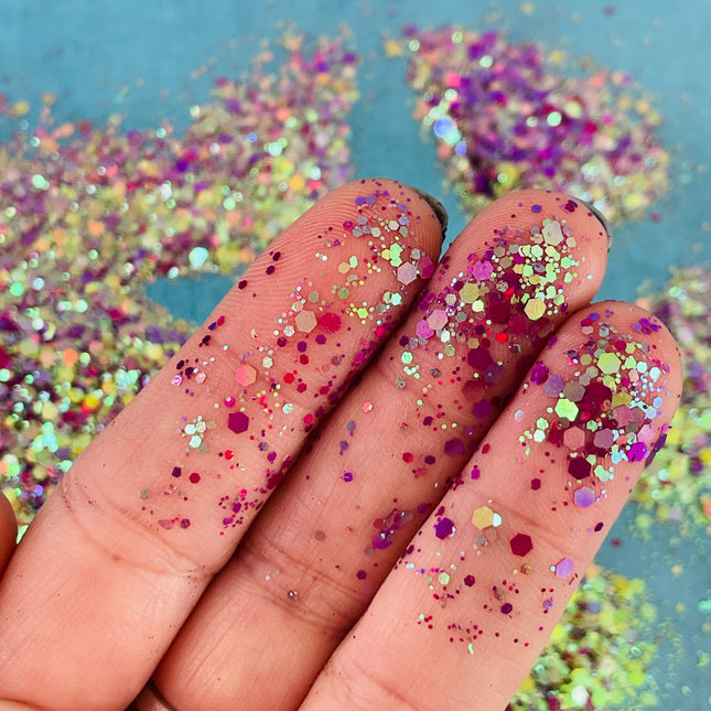 Purple Haze Chunky Holographic Glitter for pens candles earrings clay resin mugs slime tumblers nail art 2 oz - Create Along 