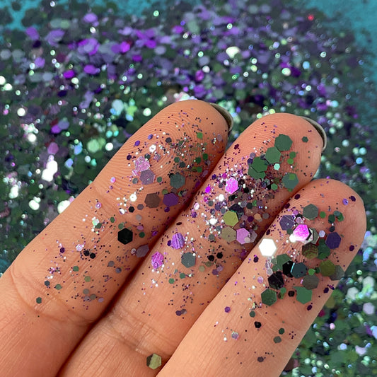 Under the Sea Glitter turquoise Purple color shift chunky for pens candles earrings clay resin mugs slime tumblers nail art 2 oz