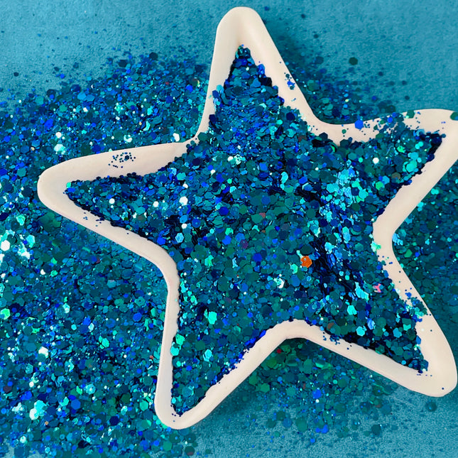 Mermaid Royal Blue Sea Green Mix Glitter for pens candles earrings clay resin mugs slime tumblers nail art 2 oz - Create Along 