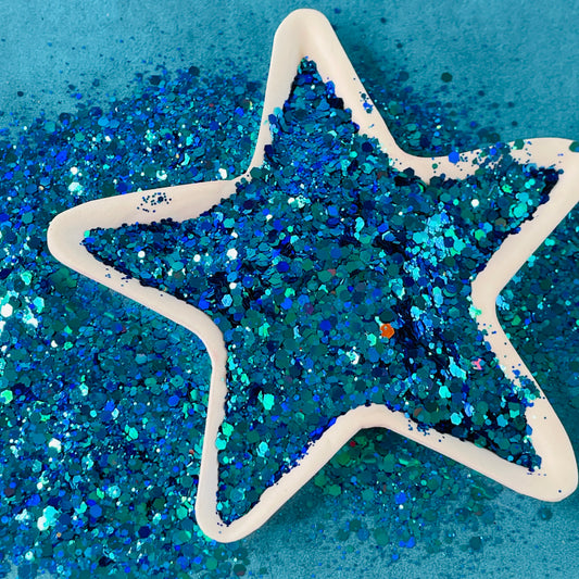 Mermaid Royal Blue Sea Green Mix Glitter for pens candles earrings clay resin mugs slime tumblers nail art 2 oz