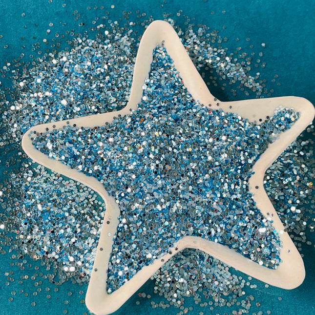 Shimmering Lights Blue Clear Reflective Glitter for pens candles earrings clay resin mugs slime tumblers nail art 2 oz - Create Along 