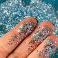 Shimmering Lights Blue Clear Reflective Glitter for pens candles earrings clay resin mugs slime tumblers nail art 2 oz