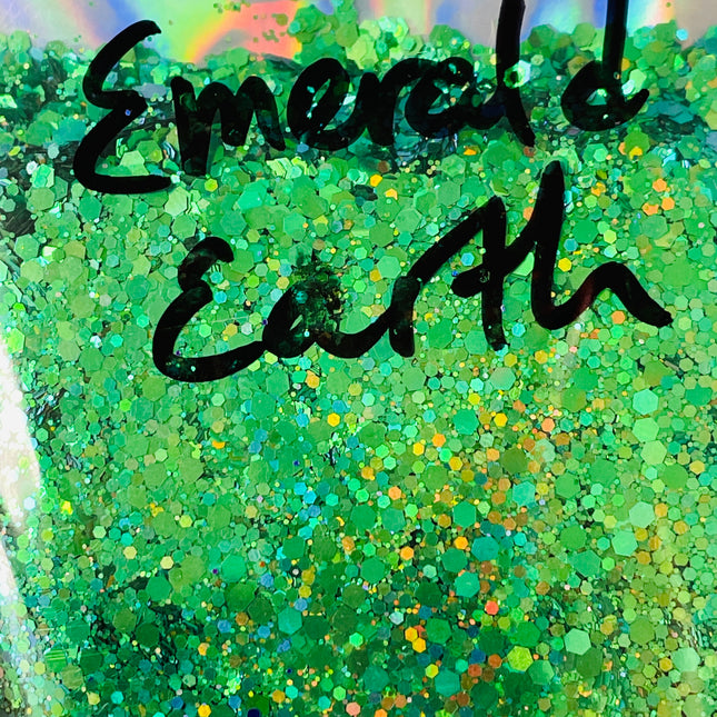 Emerald Earth Green chunky Glitter for pens candles earrings clay resin mugs slime tumblers nail art 2 oz - Create Along 