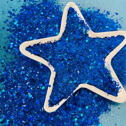 Magical Waters Blue Chunky Glitter for pens candles earrings clay resin mugs slime tumblers nail art 2 oz - Create Along 