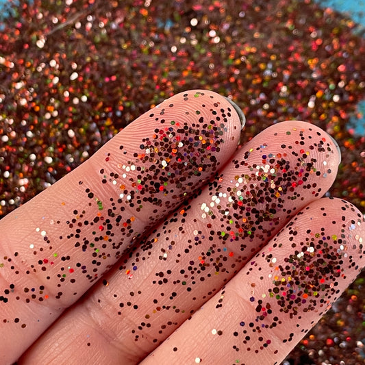 Glitter Sunset fine brown holo for pens candles earrings clay resin mugs slime tumblers nail art 2 oz