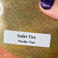 Violet Fire PF gold holographic Glitter for pens candles earrings clay resin mugs slime tumblers nail art 2 oz