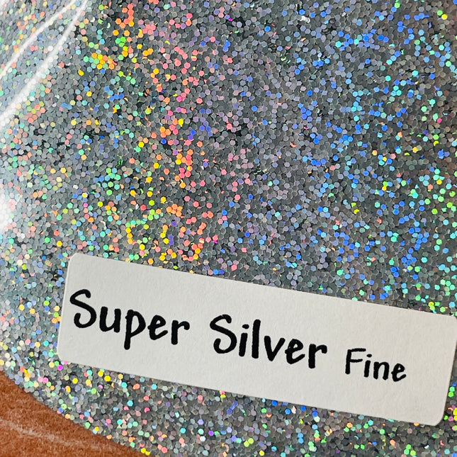 Super Silver Holographic Glitter for pens candles earrings clay resin mugs slime tumblers nail art 2 oz - Create Along 